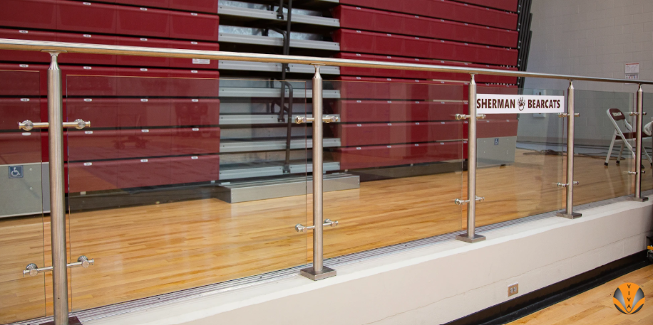 CIRCA™ Glass Railing System installed in multiple areas of Sherman ISD New High School.