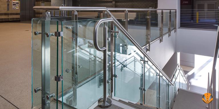 Aiting Line Railing Top Airport Railings & Handrail System Options | VIVA Railings