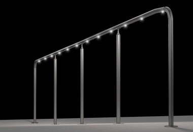 Commercial Illuminated Stair Railing