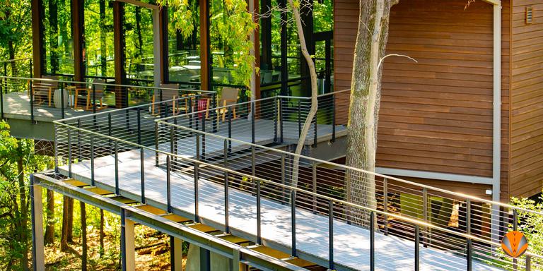 Cable Rails Production Railing Design for Commercial Building: Creating… | VIVA Railings
