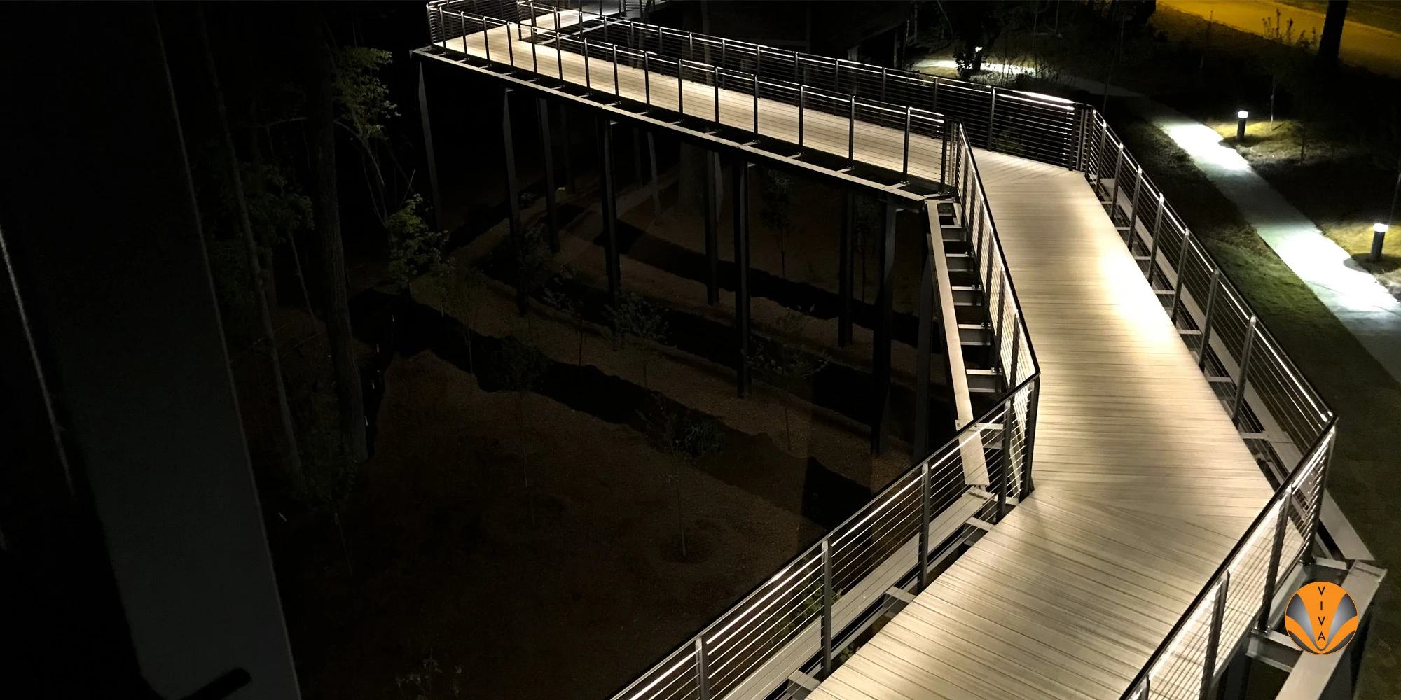 Cable Stair Railing with Lights