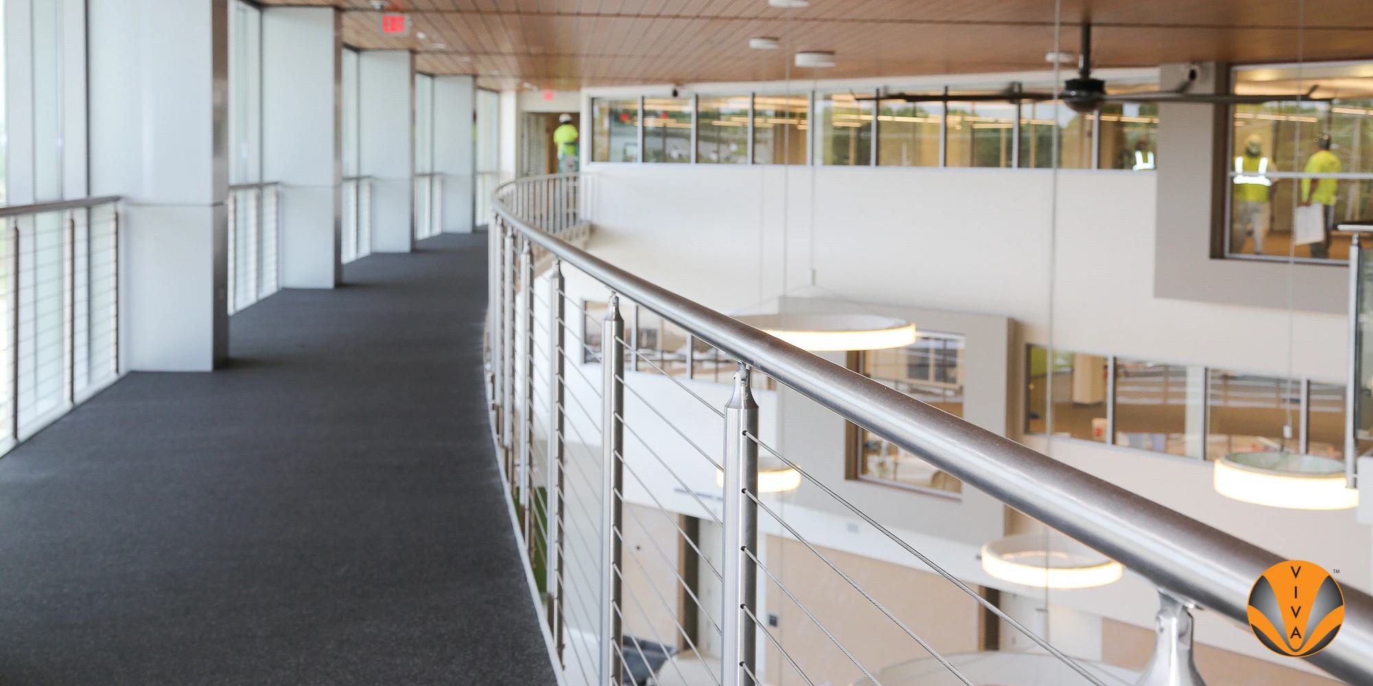 Curved Metal Cable Railing