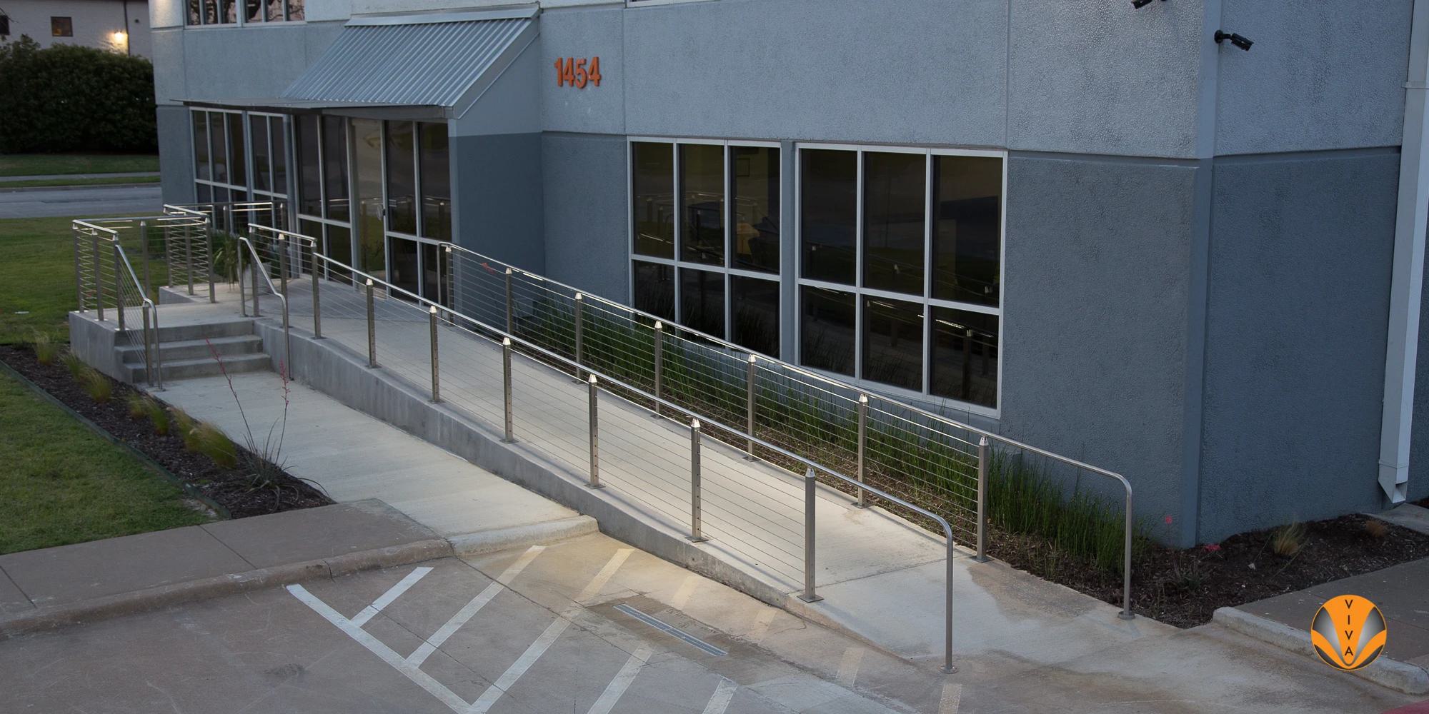 Customized cable stair railing placement