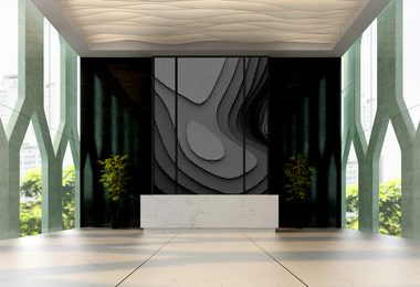 Fotofacade lasercut dot pattern outdoor topography pattern 1