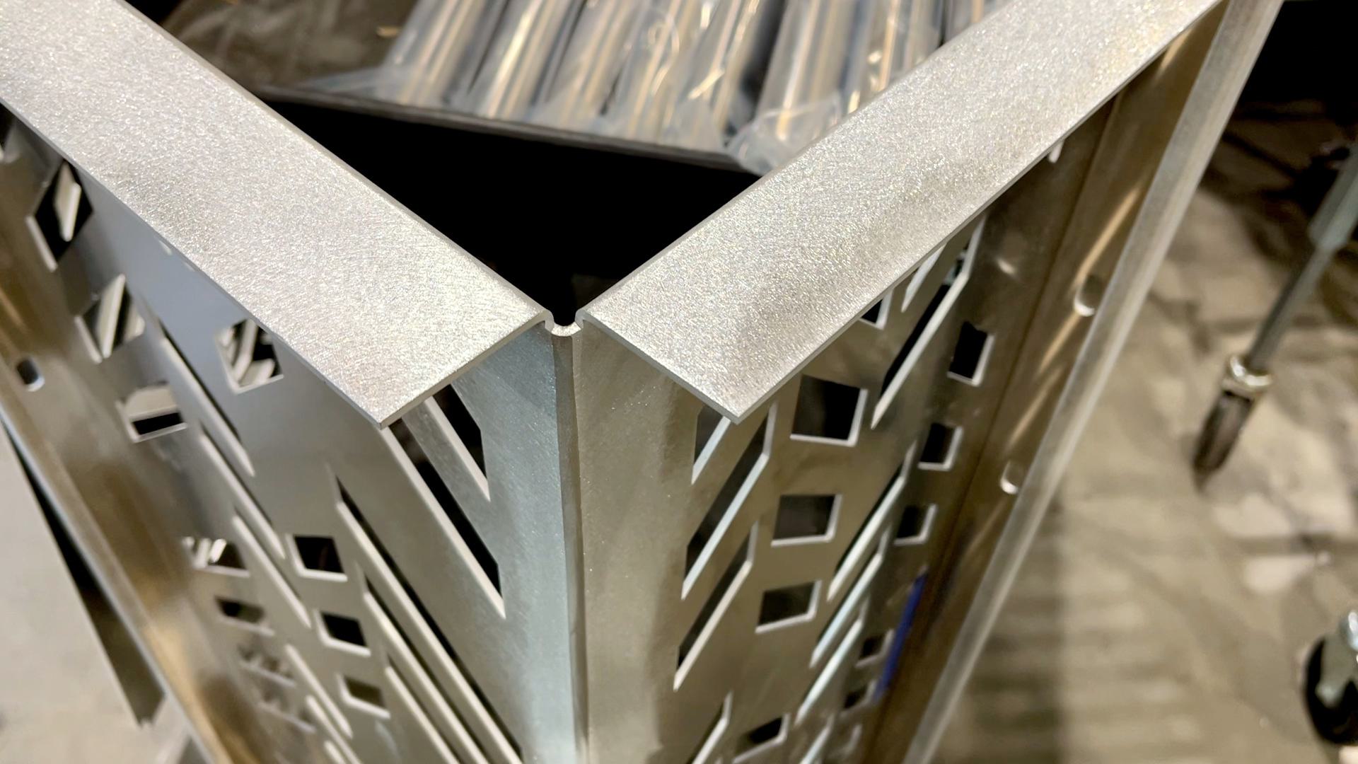 Bent panels ready for finishing