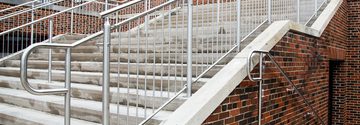 Commercial handrails meeting IBC handrail requirements