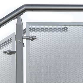 Cube perf panel railing system side view