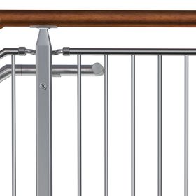 Cube picket panel railing system side view