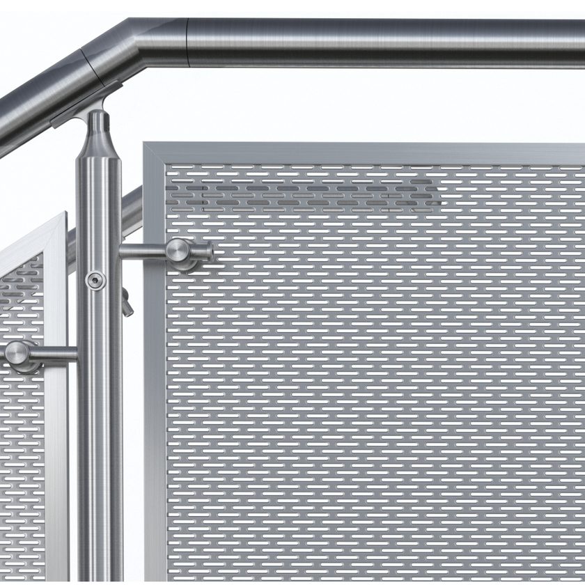 Point Fit Railing Perforated Metal Railing Systems | Viva Railings