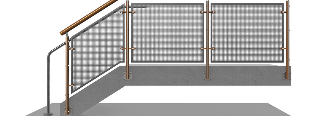 Point Fit Railing FIN Perf Metal Railing System | VIVA Railings
