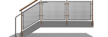 FIN PERF METAL WOOD RAILING Scene 2