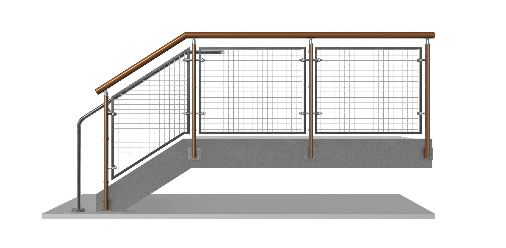 Window Railing Mesh FIN Wire Mesh Railing System | VIVA Railings