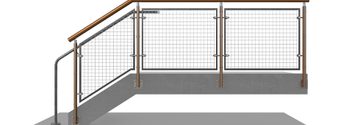 FIN WIRE MESH WOOD RAILING Scene 2