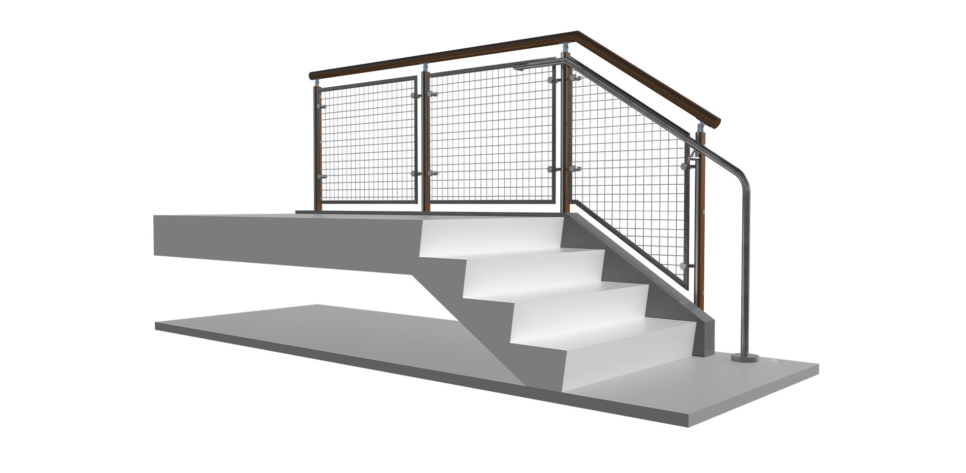 Window Railing Mesh FIN Wire Mesh Railing System | VIVA Railings