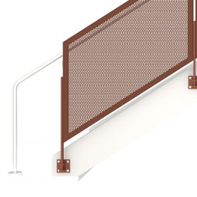 Frame metal panel railing system