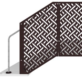 Fold panel railing system side view