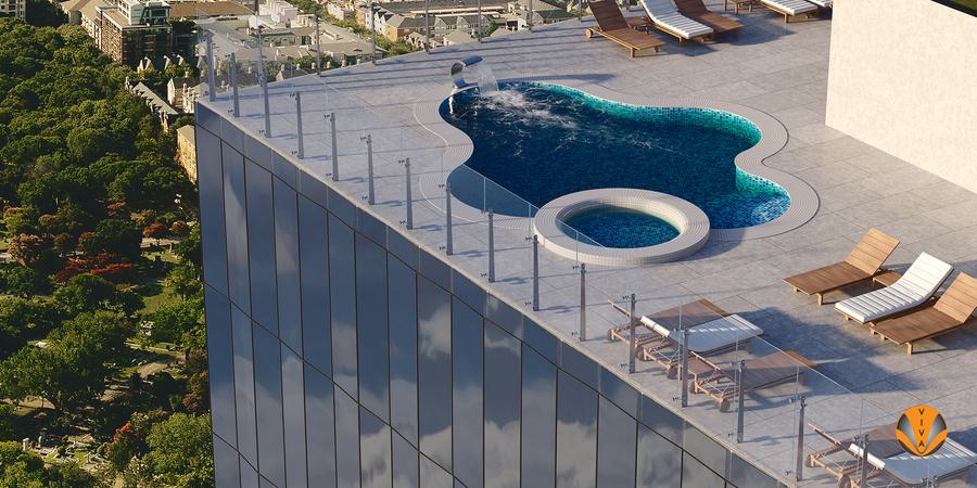 High Rise Lounge Railing 16 Railing Designs for Apartment and Condominiums | VIVA Railings
