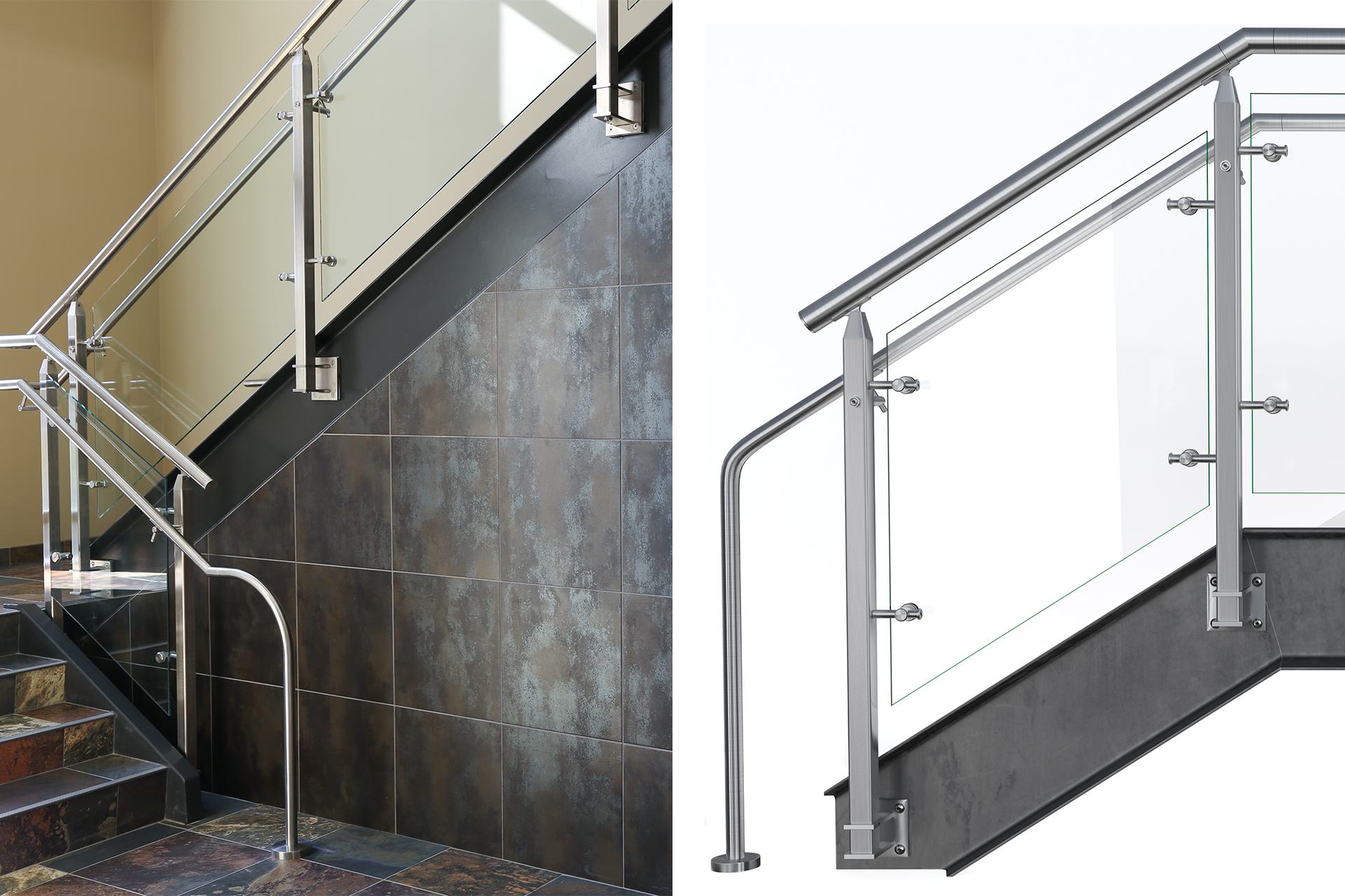 Cube glass railing texas orthopedics