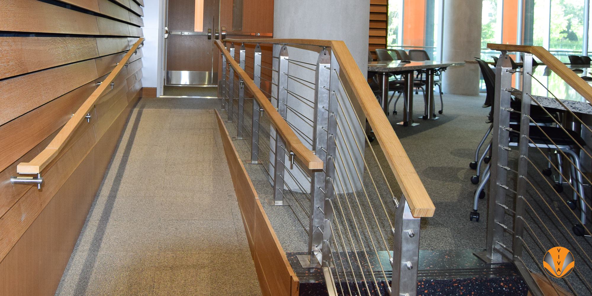 Cable Deck Railing with Wood Top