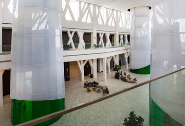 SHOE GLASS RAILING SYSETM BAYLOR HURD WELCOME CENTER 5 of 16