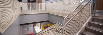 IMG 6681 K 12 Metal Panel Railings commercial school laser cut panels 008