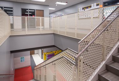 IMG 6681 K 12 Metal Panel Railings commercial school laser cut panels 008