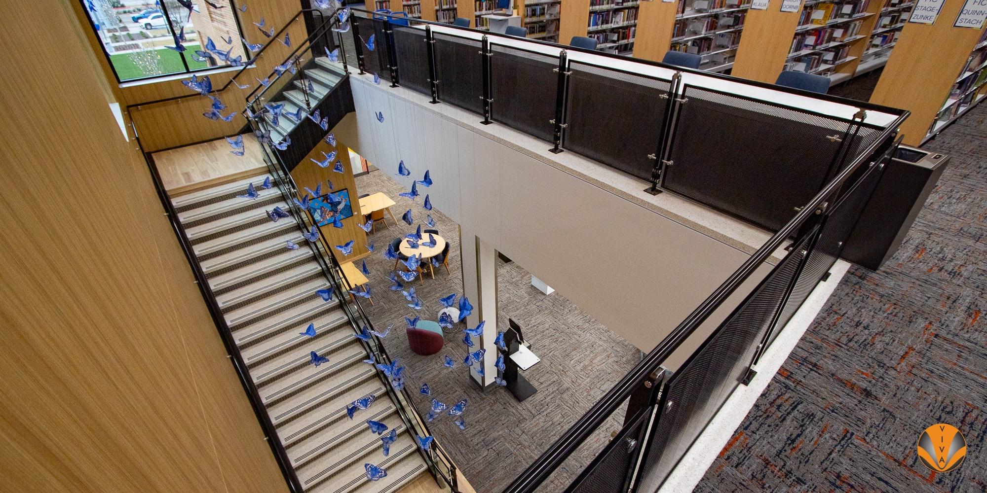 MODERN PERF PANEL RAILING BLADE ANNA COMMUNITY LIBRARY POWDER COAT 15 of 32