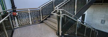 LASER CUT PANEL RAILING CUBE CARTER JR HS ARLINGTON 08 of 28