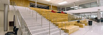 BASE SUPPORTED GLASS RAILING SHOE LUBBOCK COOPER ISD FSR 7 of 21