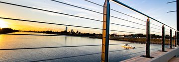 OUTDOOR PEDESTRIAN BRIDGE RAILING OKLAHOMA CITY CUBE CABLE 15 of 24