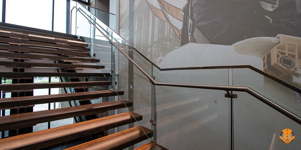 Post-Supported Glass Railing
