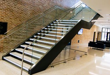 SHOE STRUCTURAL GLASS RAILING ST MARKS ATHLETICS 10 of 29
