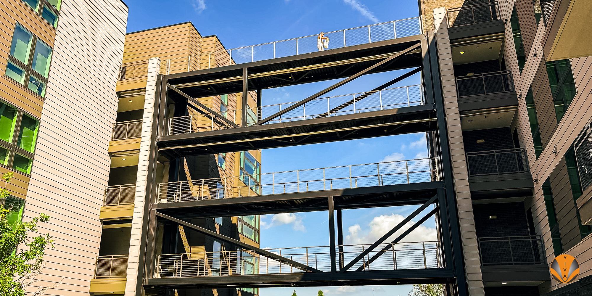 Rooftop Deck Mountain-View Cable Rail