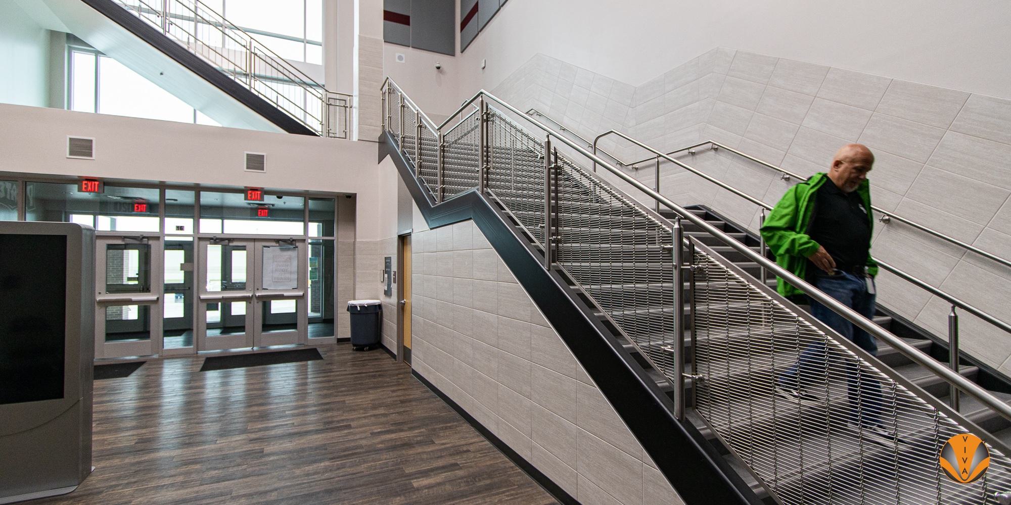 WIRE MESH POST RAILING WYLIE ISD HIGH SCHOOL 27 of 41