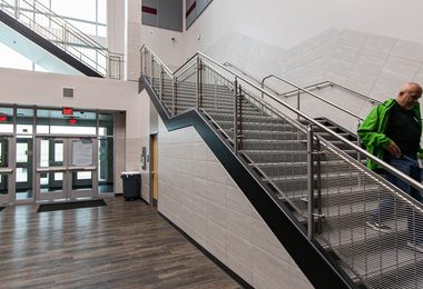 WIRE MESH POST RAILING WYLIE ISD HIGH SCHOOL 27 of 41