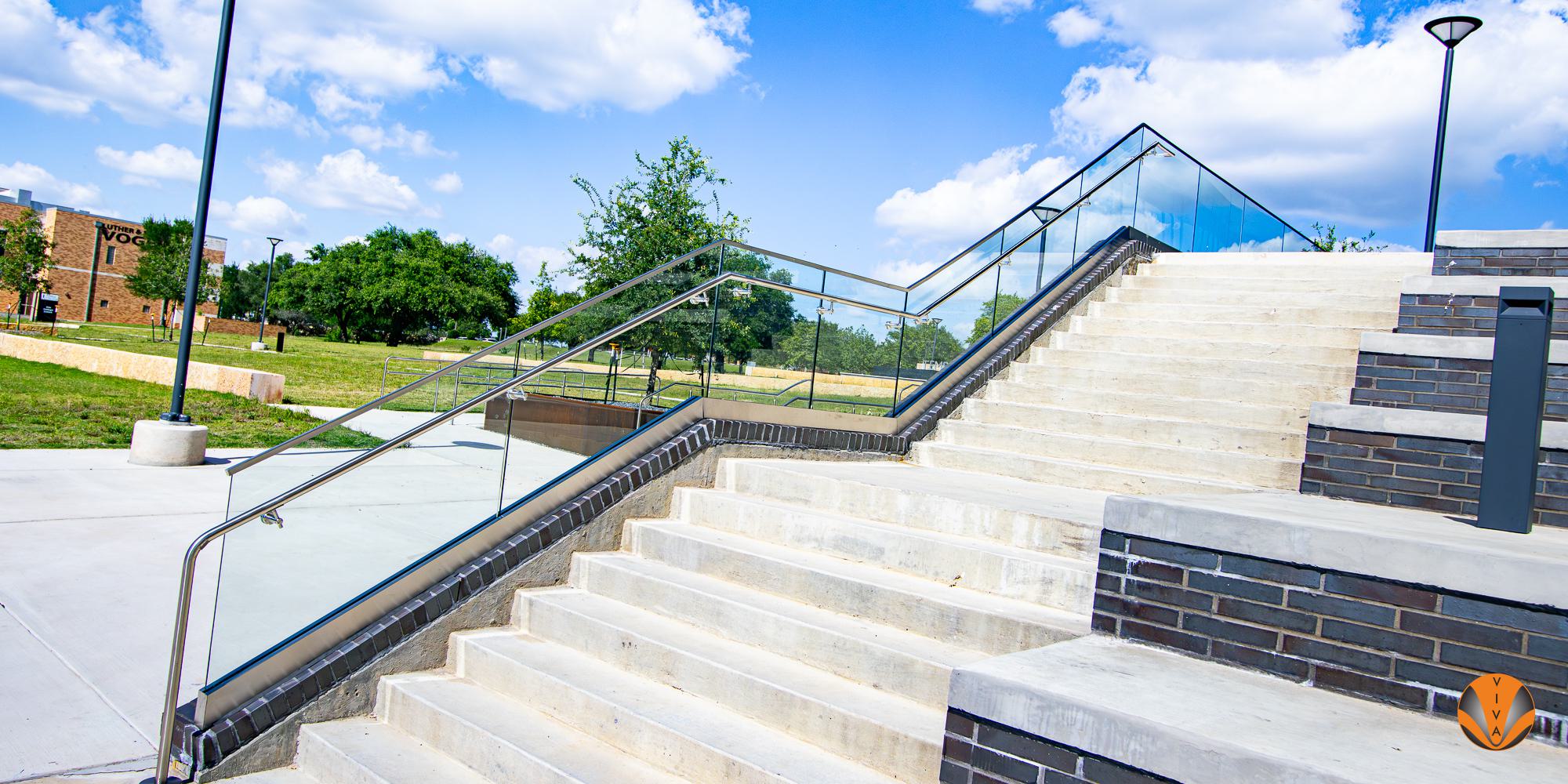 Higher-Ed and Mixed-Use Glass Guardrail