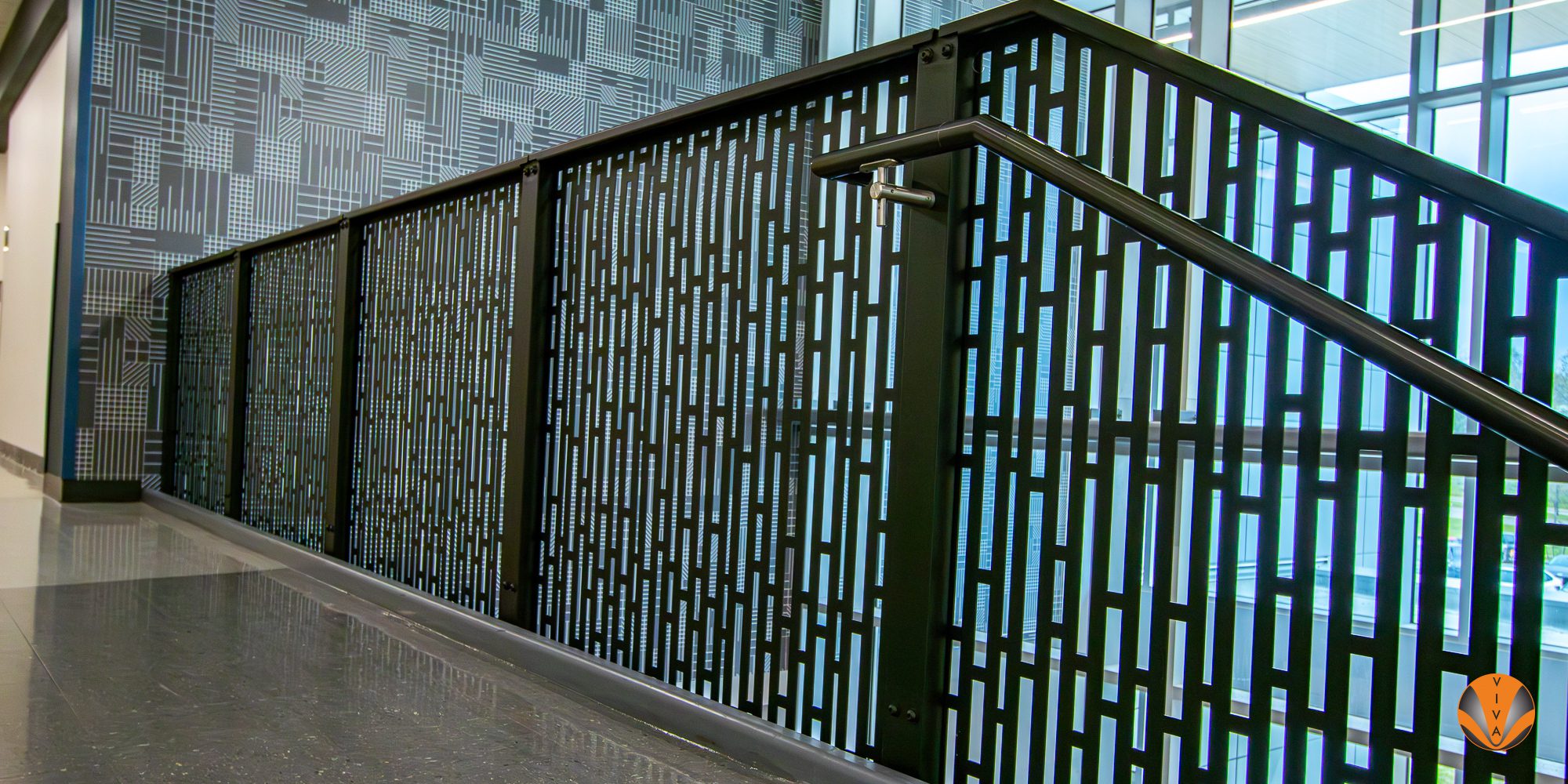 School Bus Railing Tyler ISD - Early College High School | VIVA Railings