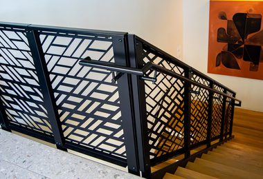FOLD LASER CUT PANEL RAILING UT GRAD STUDENT HOUSING 1 OF 10