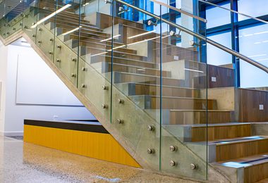 BUTTON GLASS RAILING VIEW UTD SCIENCE BUILDING 12 of 19