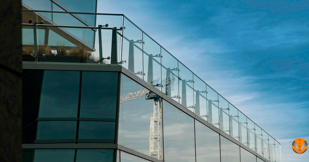 Aiting Line Railing American Airlines Headquarters - CUSTOM | VIVA Railings