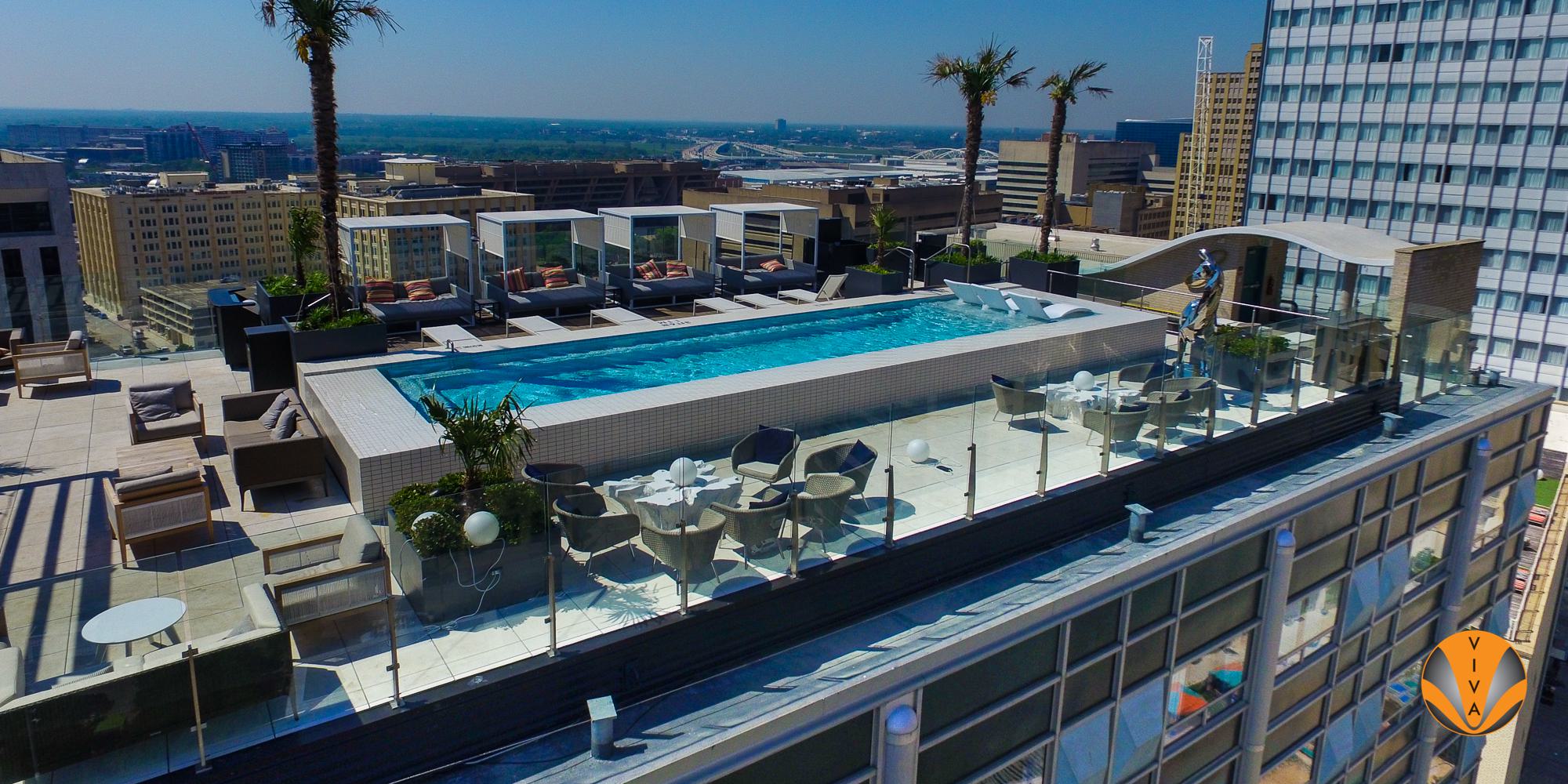 Luxury Rooftop Terrace Glass Guardrail