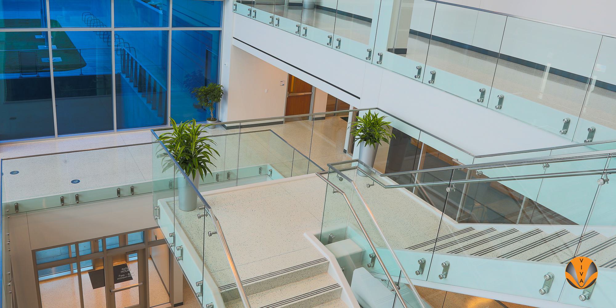 VIEW Button Structural Glass Balustrade Railing System