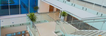 VIEW Button Structural Glass Balustrade Railing System