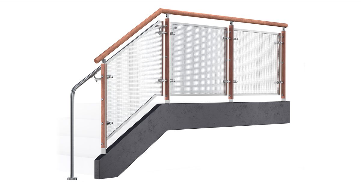 Liff Railing FIN Perf Metal Railing System | VIVA Railings