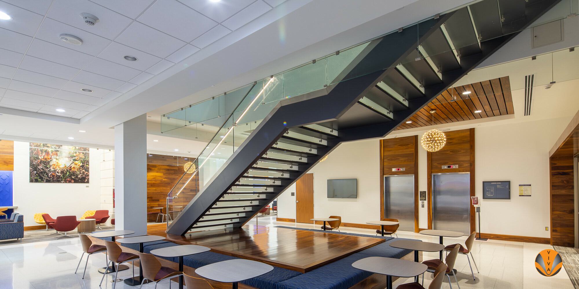 Healthcare Campus Glass Guardrail