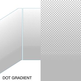 DECORATIVE GLASS PATTERNS BY VIVA DOT GRADIENT